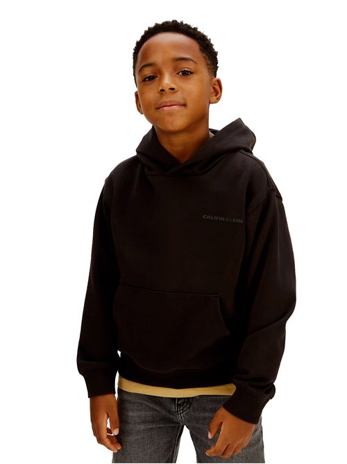 CALVIN KLEIN Felpa con cappuccio e logo stampato sul retro CALVIN KLEIN | CKIB0IB02618TBEH